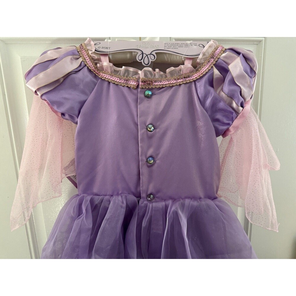 Disney Store Princess Rapunzel Deluxe Light Up Costume Tiara Wand Size 5/6 FLAW - Picture 11 of 15